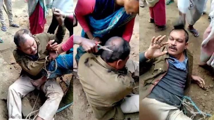 असम में भीड़ ने पुलिस अधिकारी को पेड़ से बांधकर पीटा