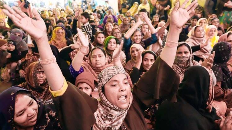 Anti-CAA Protest: शाहीन बाग में CAA के खिलाफ प्रदर्शन करती महिलाएं (फोटो-PTI)