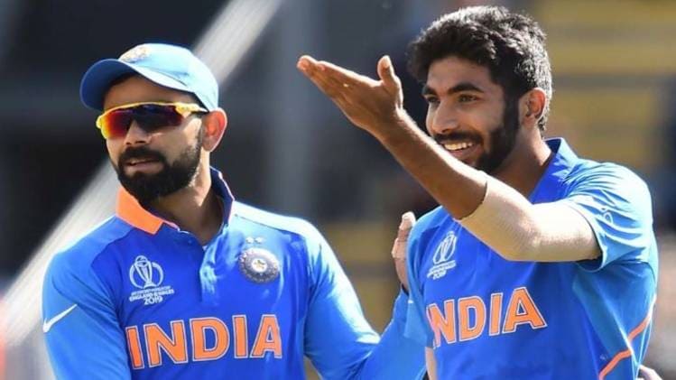 Virat Kohli and Jasprit Bumrah