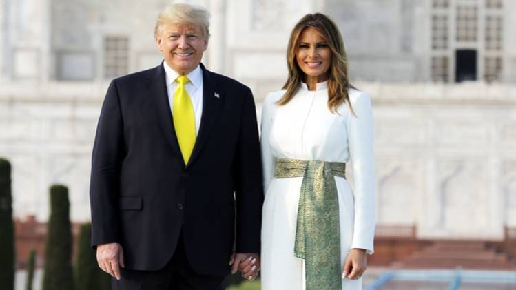 US President Donald Trump With Wife Melania Trump