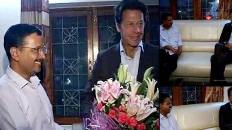 2016 में, इमरान खान सिविल लाइंस इलाके में सीएम केजरीवाल के आवास पर मिलने आए थे (फोटो: ट्विटर / अरविंदके