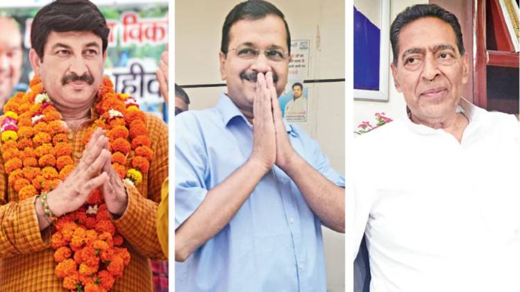 Delhi election 2020: मनोज तिवारी, अरविंद केजरीवाल, सुभाष चोपड़ा