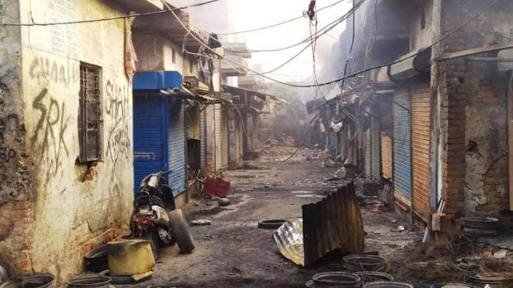 हिंसाग्रस्त इलाके की तस्वीर (फोटो- संदीप तिवारी)