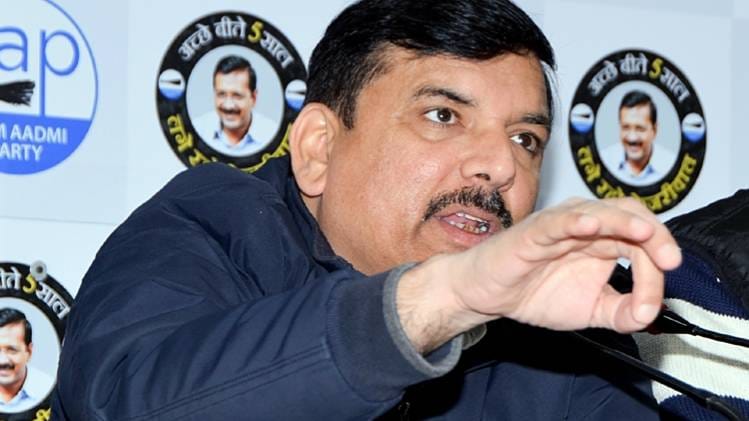 AAP नेता संजय सिंह ने शिवराज सिंह चौहान और CM योगी का नाम लेकर BJP पर निशाना साधा (ANI)