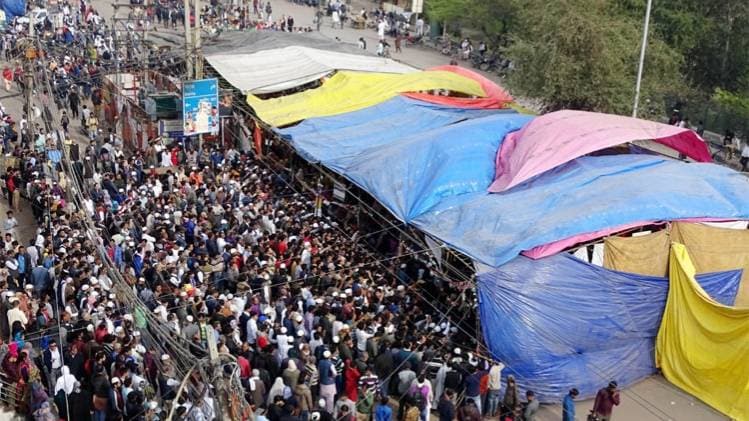 शाहीन बाग में विरोध जताने पहुंचा था शख्स (फोटो: PTI)