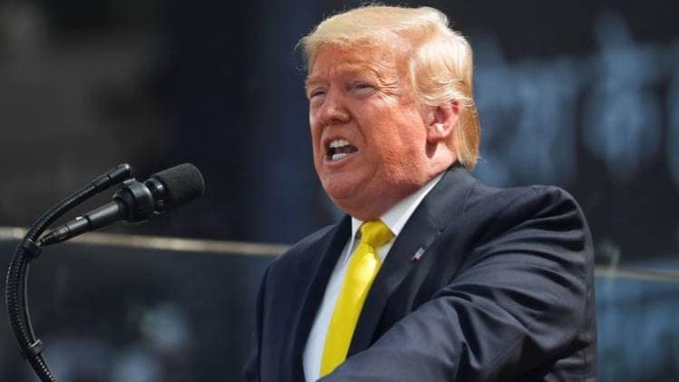 नमस्ते ट्रंप इवेंट में अमेरिकी राष्ट्रपति डोनाल्ड ट्रंप