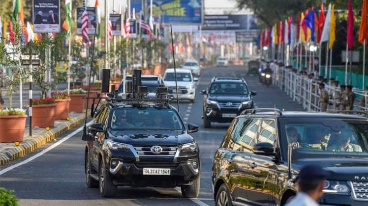 सबसे ताकतवर राष्ट्रपति ट्रंप की अभेद सुरक्षा (फोटो-PTI)