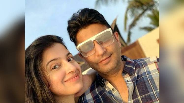 भूषण कुमार पत्नी दिव्या कुमार खोसला के साथ