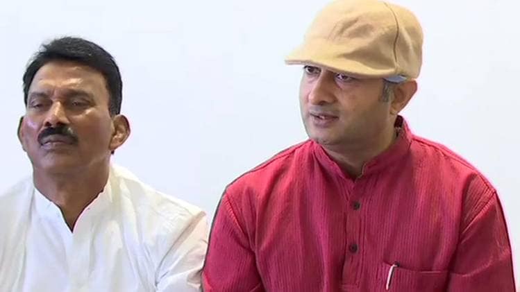 मीडिया से मुखातिब हुए कांग्रेस के विधायक (फोटो: ANI)