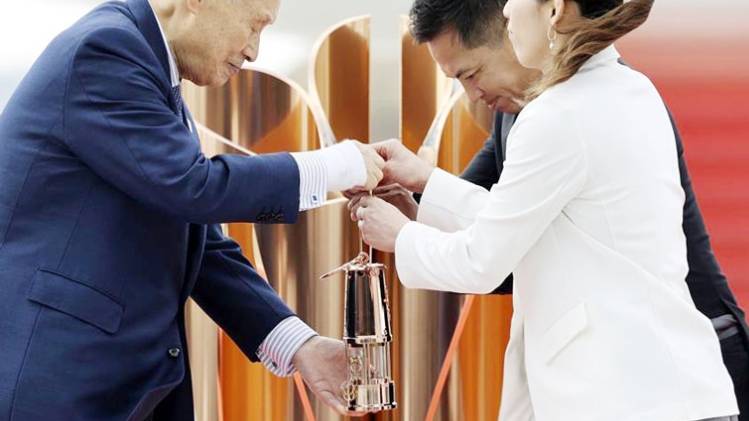 The Olympic flame arrived in Japan on Friday amid COVID19 fears 