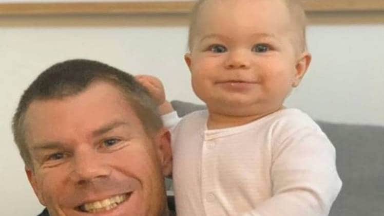David Warner with his Daughter