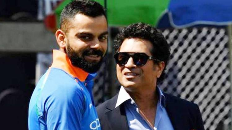 Virat Kohli and Sachin Tendulkar