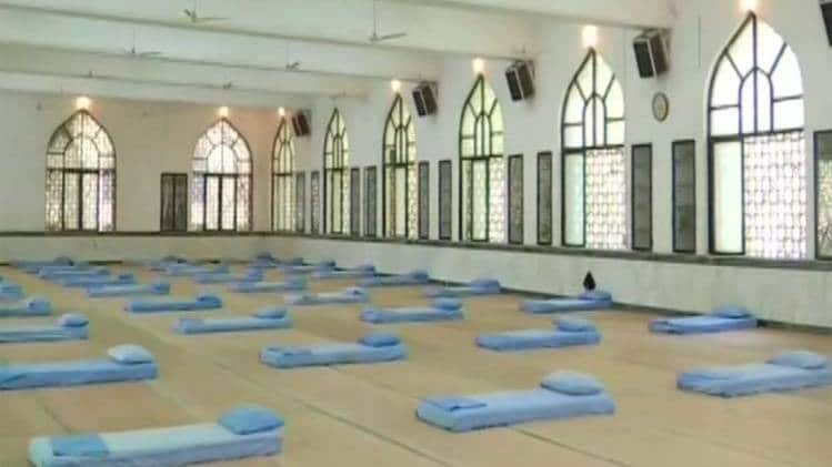 मस्जिद में बना क्वारनटीन सेंटर (फोटो-ANI)