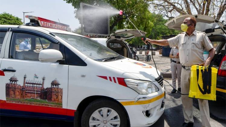 दिल्ली पुलिस के जवान (फोटो-PTI)