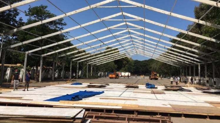 मुंबई में लगातार बनाए जा रहे हैं कोविड-19 क्वारनटीन सेंटर (तस्वीर- समीर शानबाग)