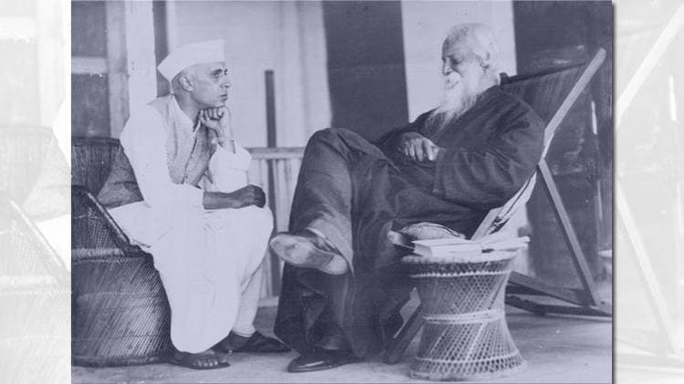 रबींद्रनाथ ठाकुर और जवाहर लाल नेहरूः साहित्य और सियासत के दो बेशकीमती नगीने एक साथ [फाइल फोटो ]