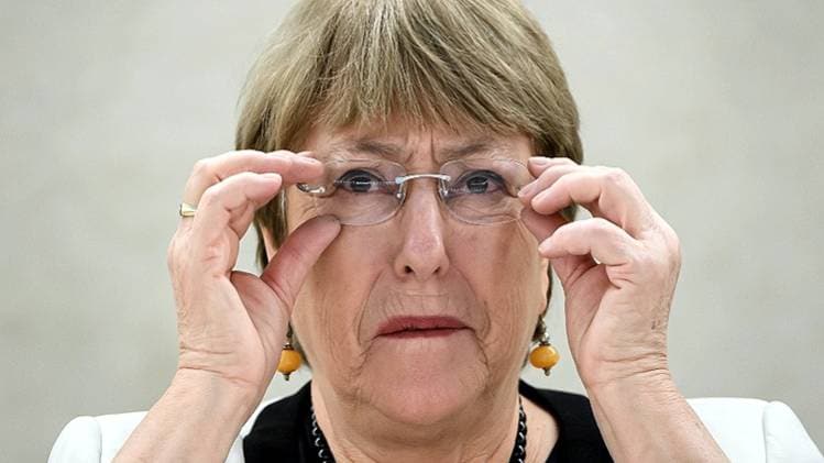 यूएन मानवाधिकार की प्रमुख मिशेल बैशलेट. (फोटोः एएफपी)