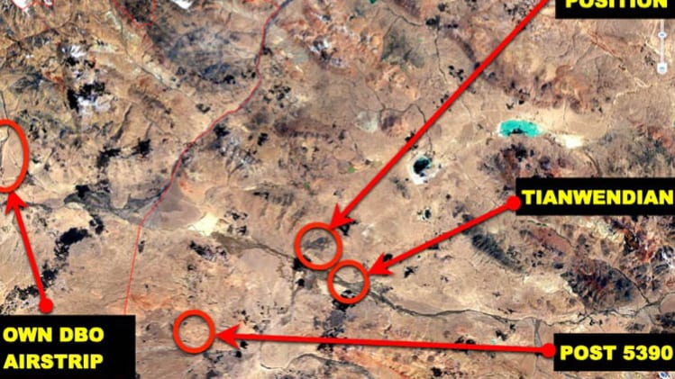 भारत-चीन के बीच तनाव (सैटेलाइट तस्वीर- India Today)