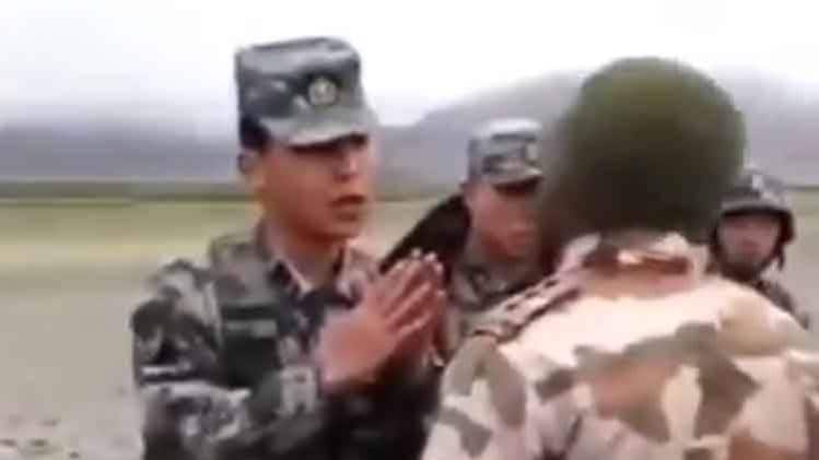 गलवान घाटी में हुई थी हिंसक झड़प (वीडियो से लिया गया ग्रैब)