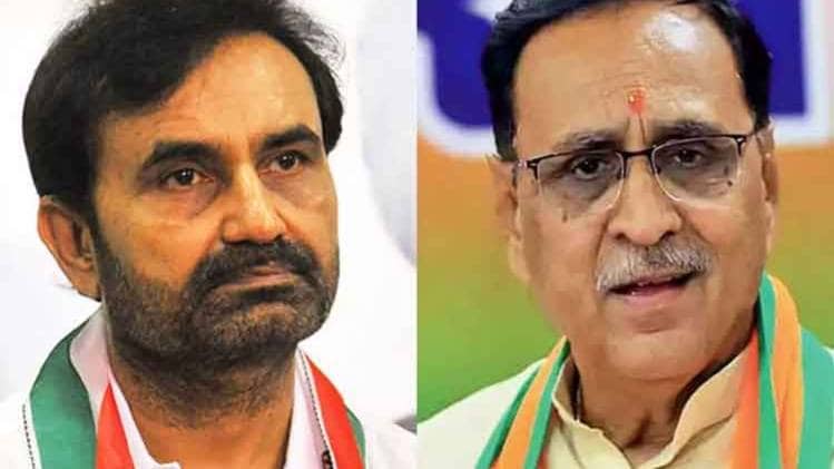 कांग्रेस नेता शक्ति सिंह गोहिल और सीएम विजय रुपाणी