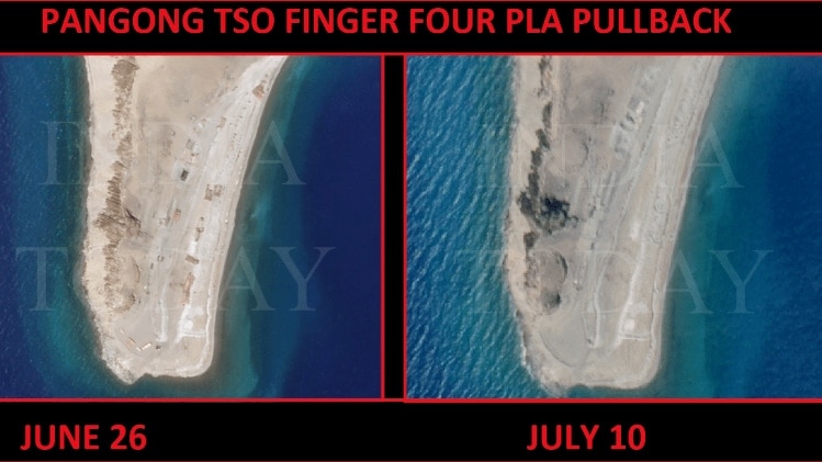 पैंगोंग झील के किनारे फिंगर 4 की तस्वीरें (Image: Planet Labs Inc/ India Today)