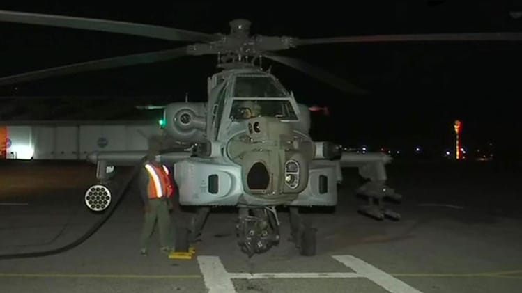 फॉरवर्ड पोस्ट पर तैनात अपाचे (ANI)