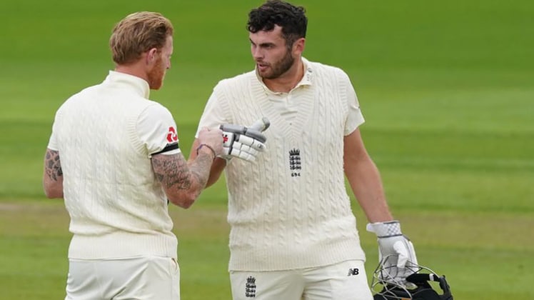 England vs West Indies (partnership between Stokes and Sibley, @ICC)