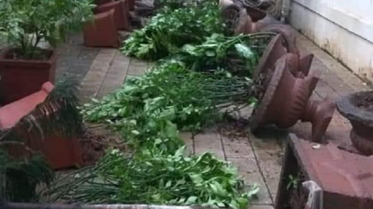 बाबा साहेब के घर में तोड़फोड़