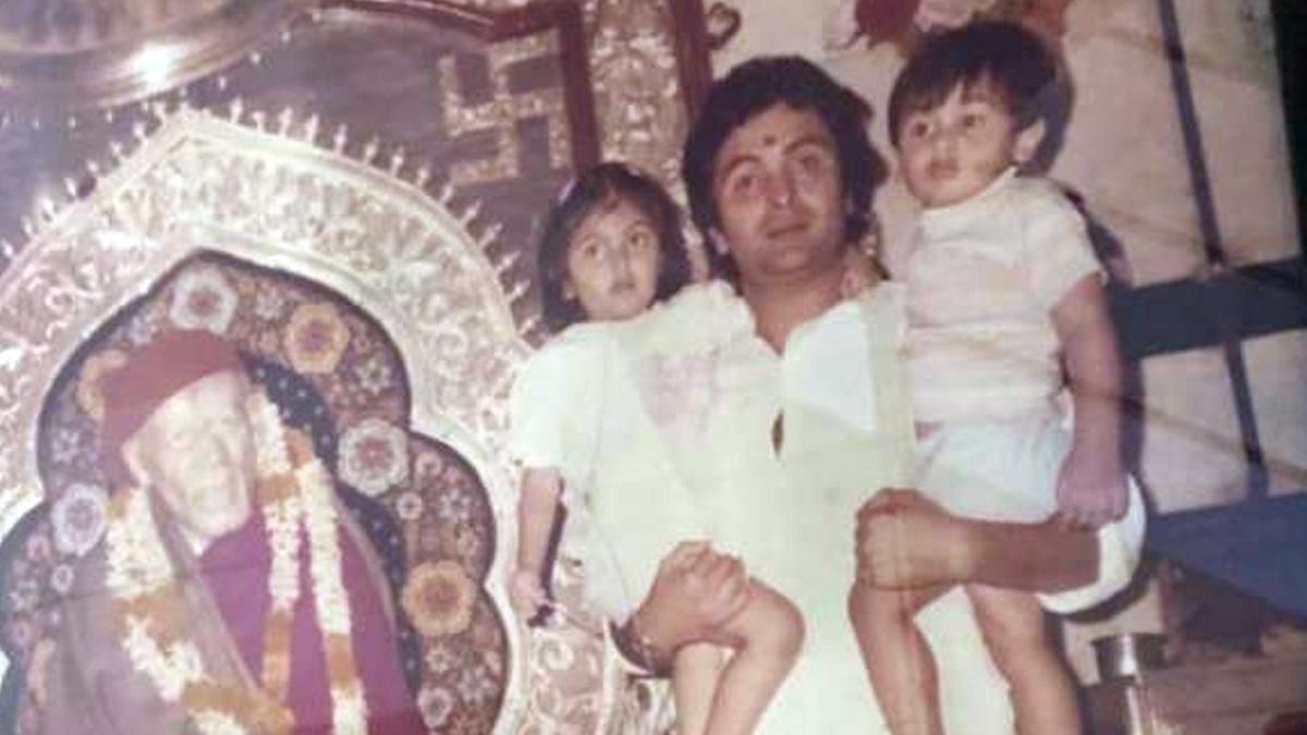 रिद्धिमा कपूर, रणबीर कपूर के साथ ऋषि कपूर