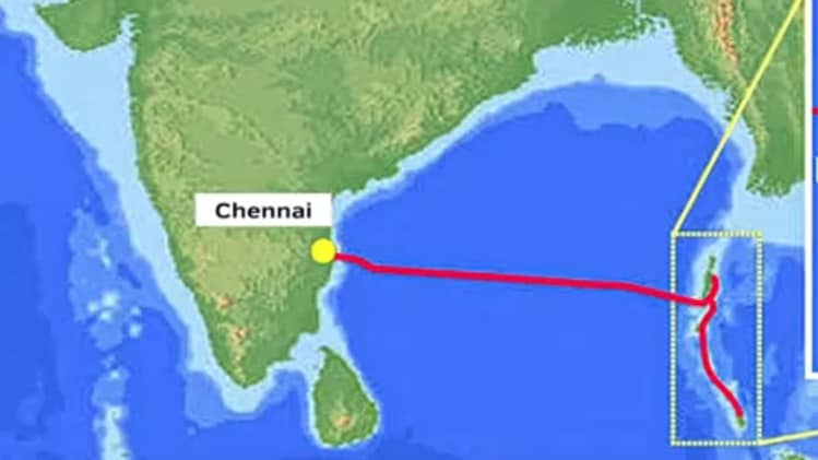 चेन्नई से पोर्ट ब्लेयर तक गई है केबल (जारी वीडियो में से ग्रैब)