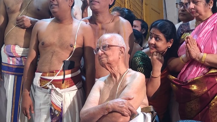 रामलला विराजमान के वकील रहे के परासरण (फोटो-ट्विटर)