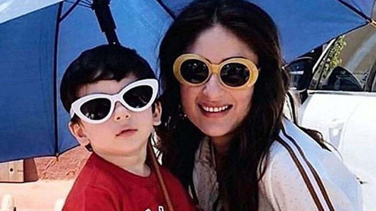 तैमुर अली खान और करीना कपूर खान 