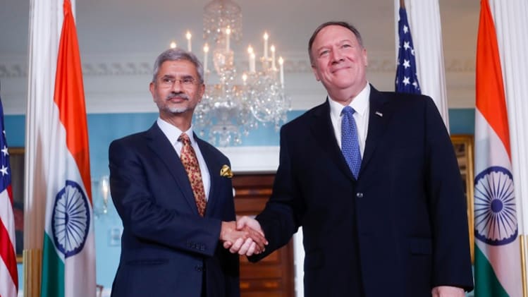 विदेश मंत्री एस जयशंकर और माइक पोम्पियो (फाइल फोटोः पीटीआई)