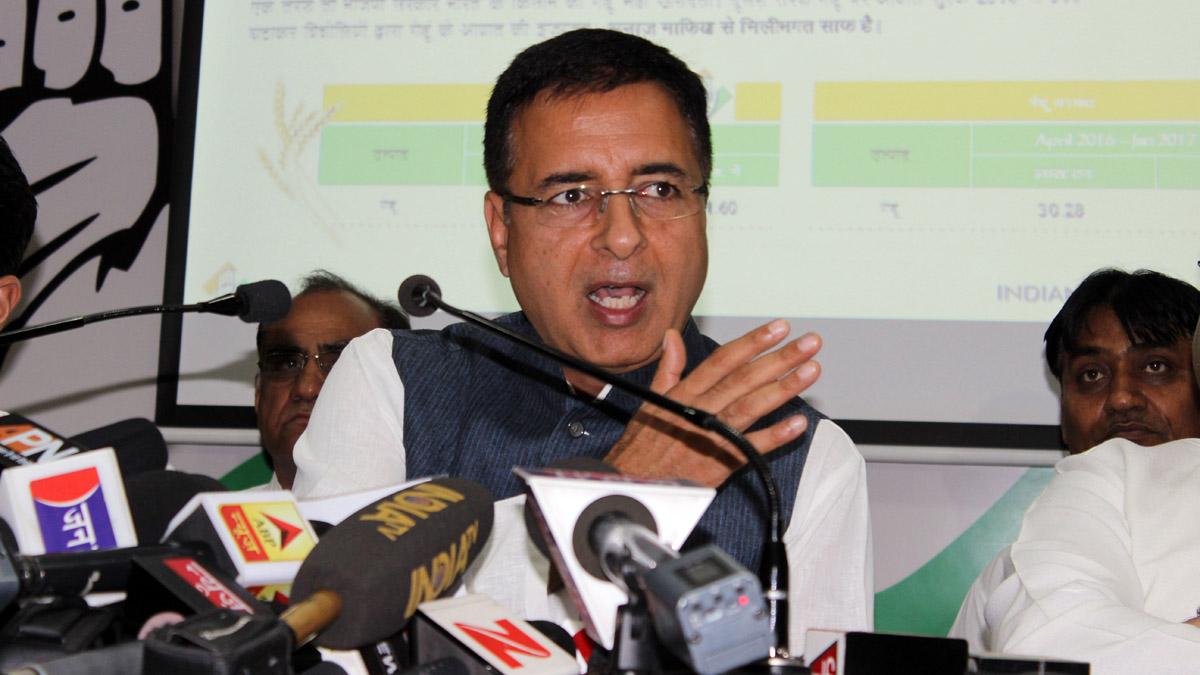 कांग्रेस प्रवक्ता रणदीप सिंह सुरजेवाला