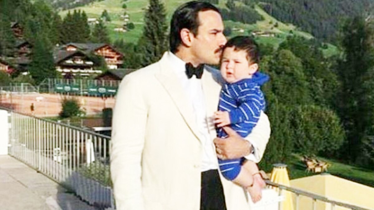 सैफ अली खान अपने बेटे के साथ