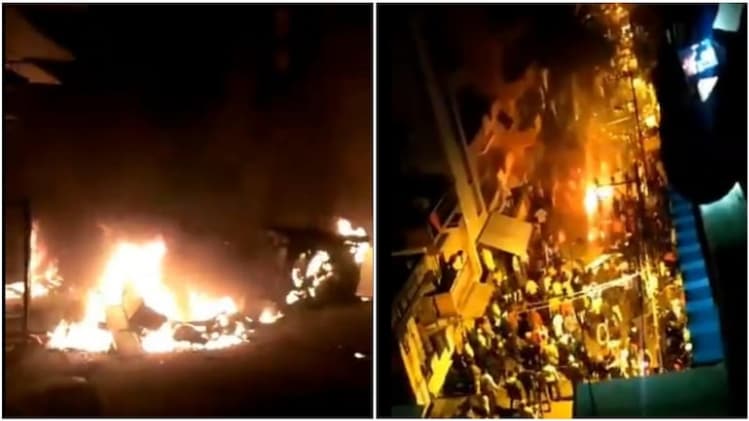 बेंगलुरु हिंसा की तस्वीर