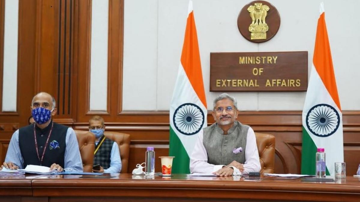 ब्रिक्स की बैठक में विदेश मत्री एस जयशंकर (फोटो-Twitter)