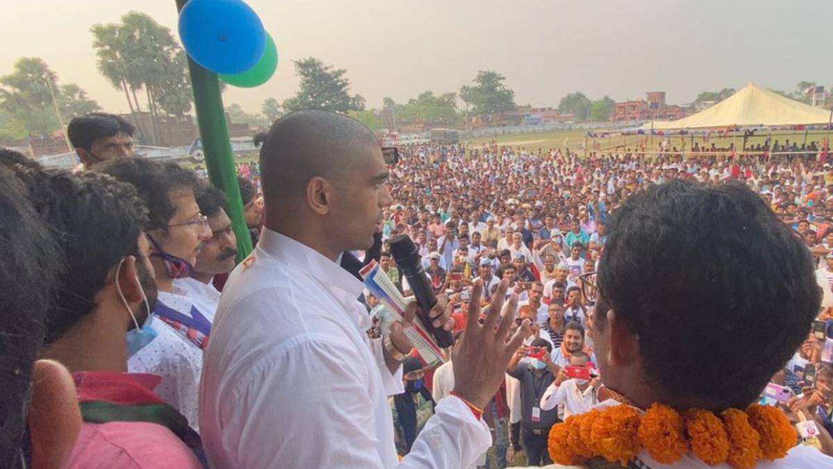 चुनावी सभा में गरजे चिराग पासवान