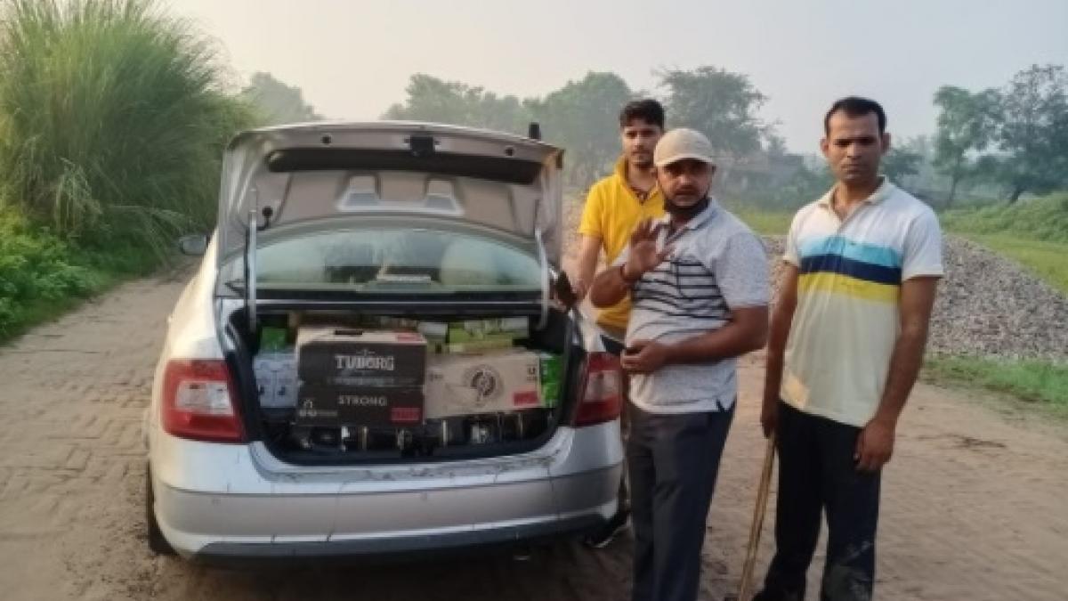 यूपी से बिहार में चल रहा शराब सप्लाई का खेल.