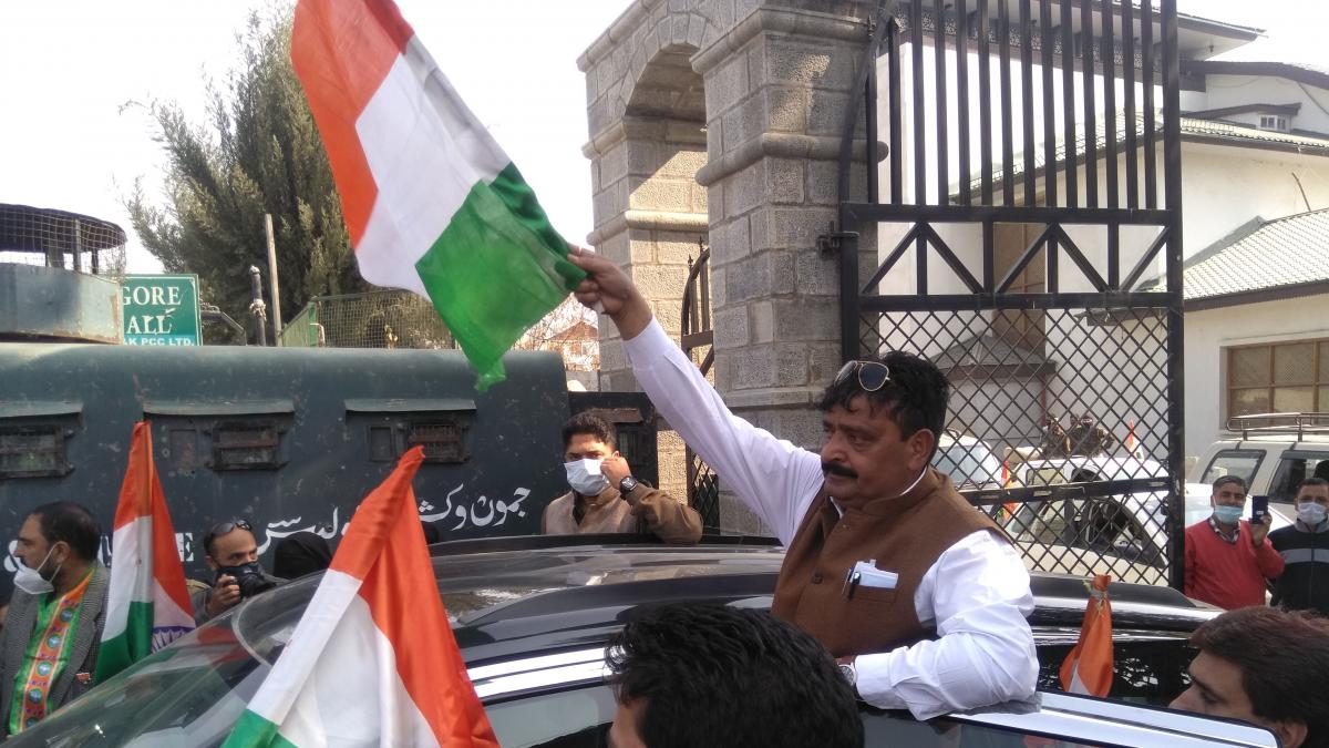 जम्मू और कश्मीर में बीजेपी की तिरंगा यात्रा (फोटो क्रेडिट: रऊफ)