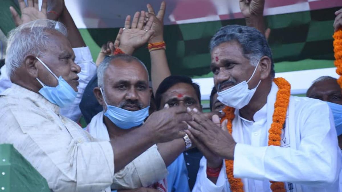 जीतन राम मांझी ने क‍िया चुनाव प्रचार 