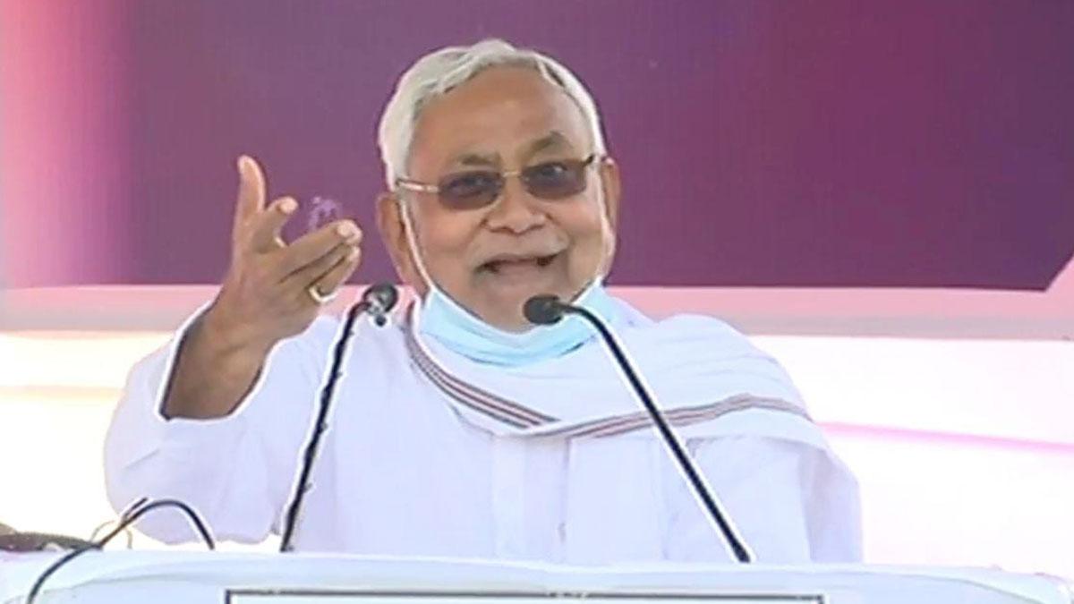 बिहार के मुख्यमंत्री नीतीश कुमार की रैली