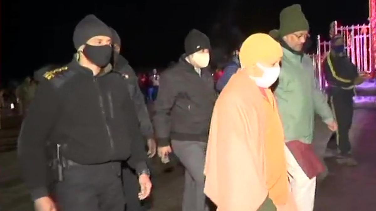 केदारनाथ धाम पहुंचे सीएम योगी (फोटो-ANI) 