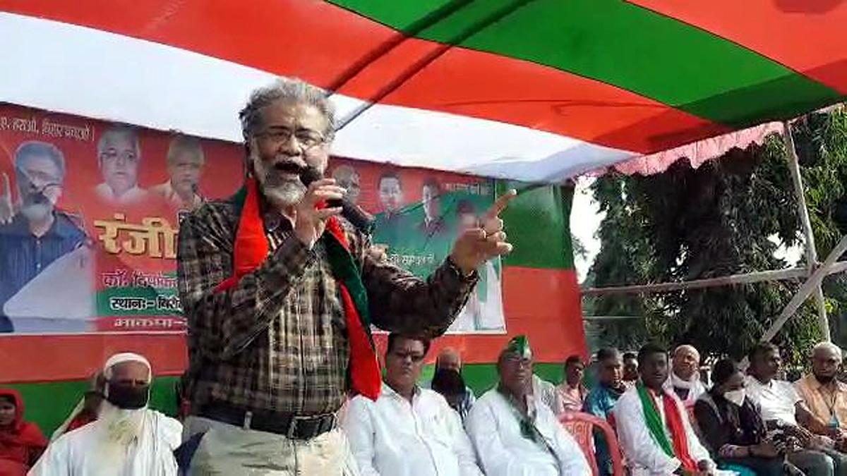 समस्तीपुर में जनसभा को संबोधित करते दीपांकर भट्टाचार्य.