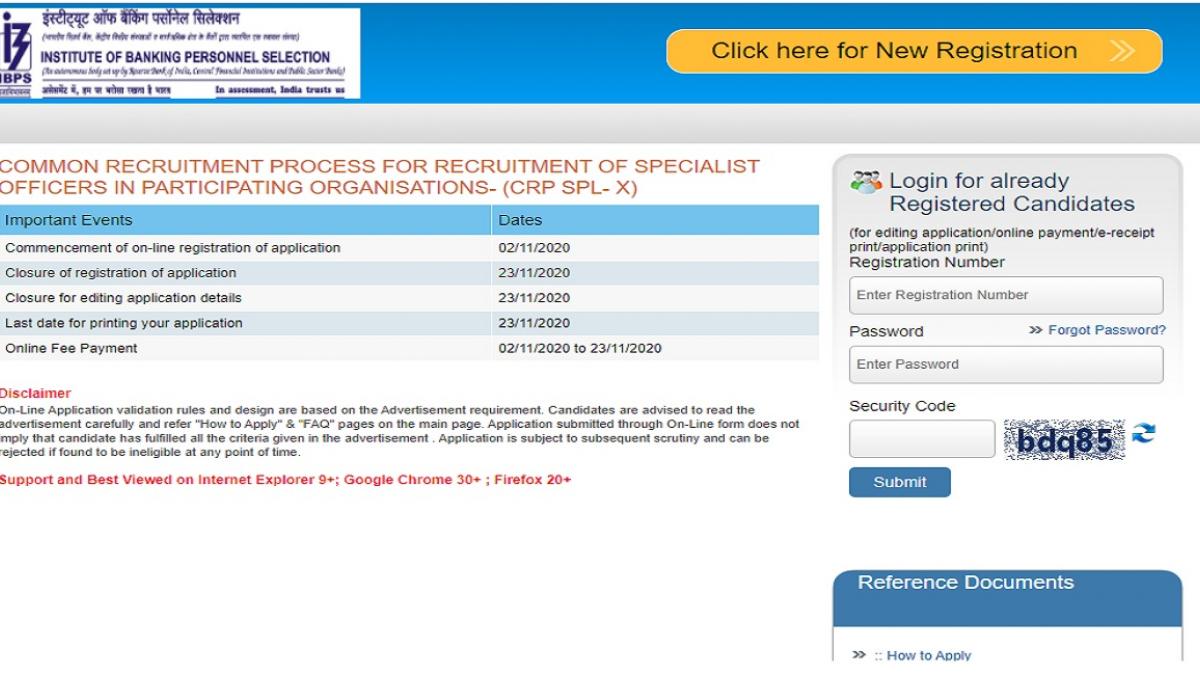 IBPS SO Recruitment 2020