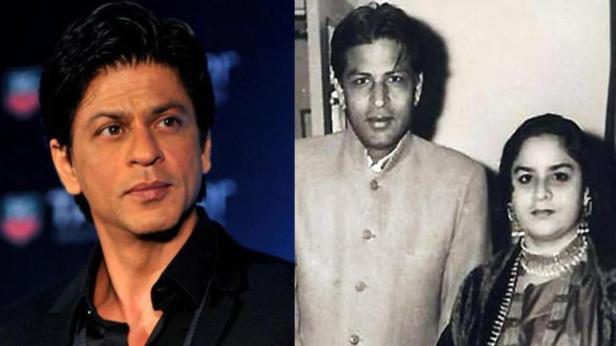 शाहरुख और उनके माता-पिता ताज मोहम्मद खान और लतीफ फातिमा खान