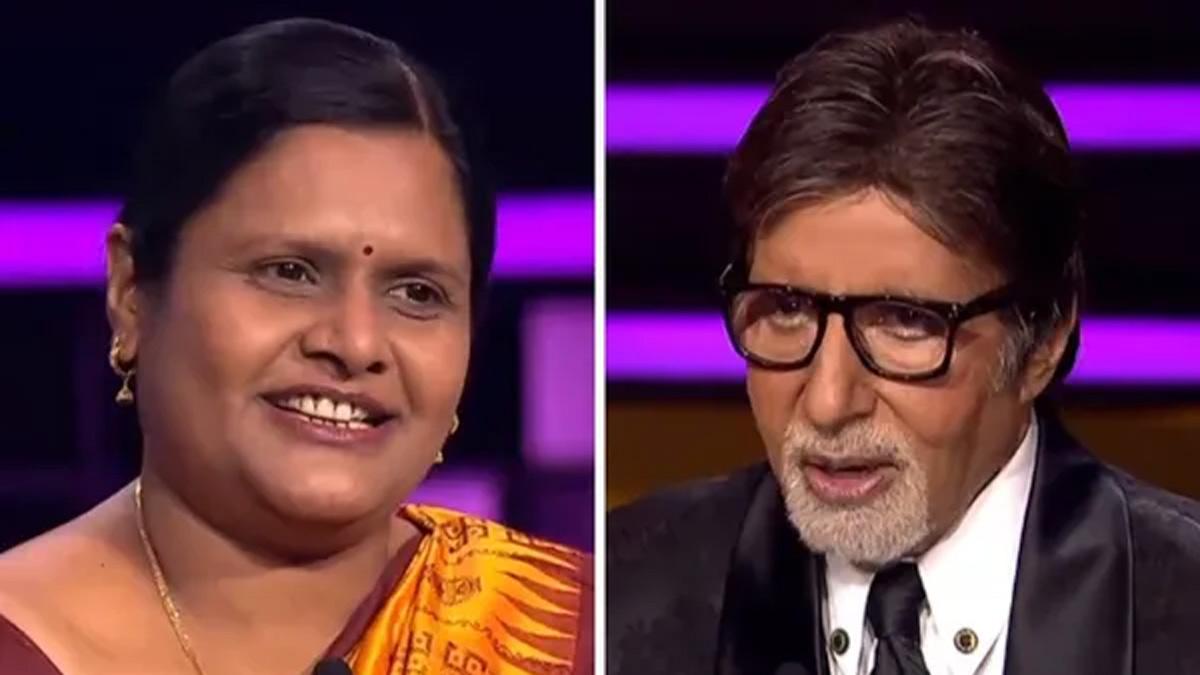 केबीसी 12: अमिताभ बच्चन-अनूपा दास  