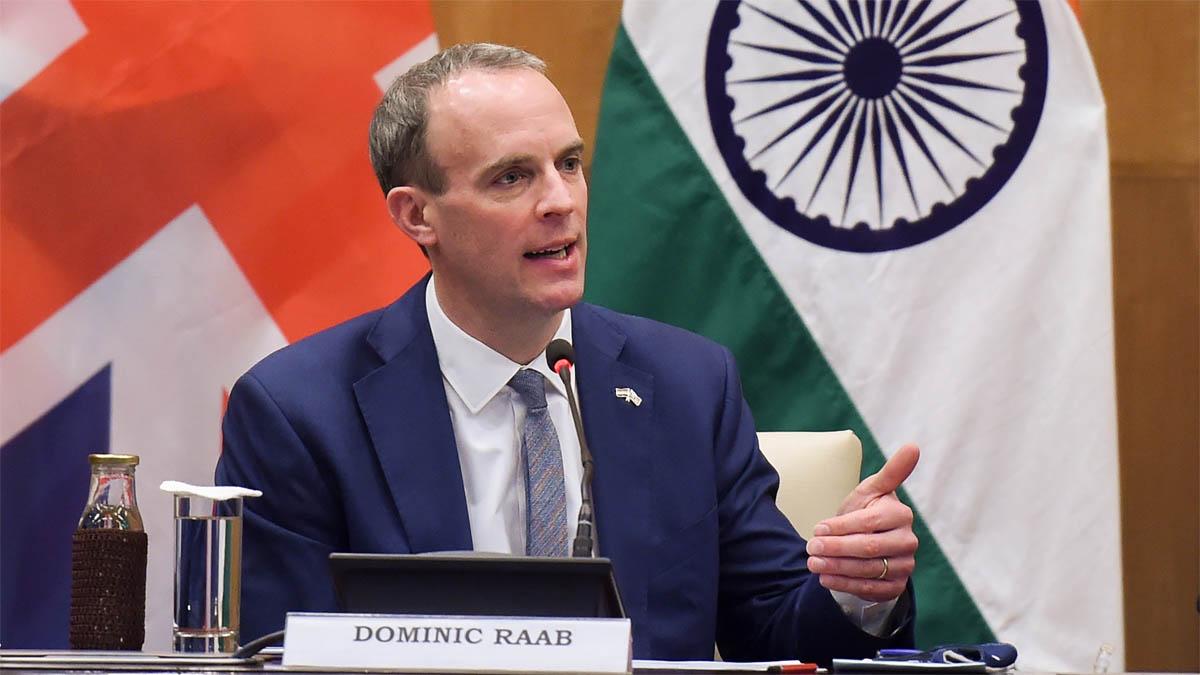  ब्रिटेन के विदेश मंत्री डोमिनीक राब (फोटो-PTI)