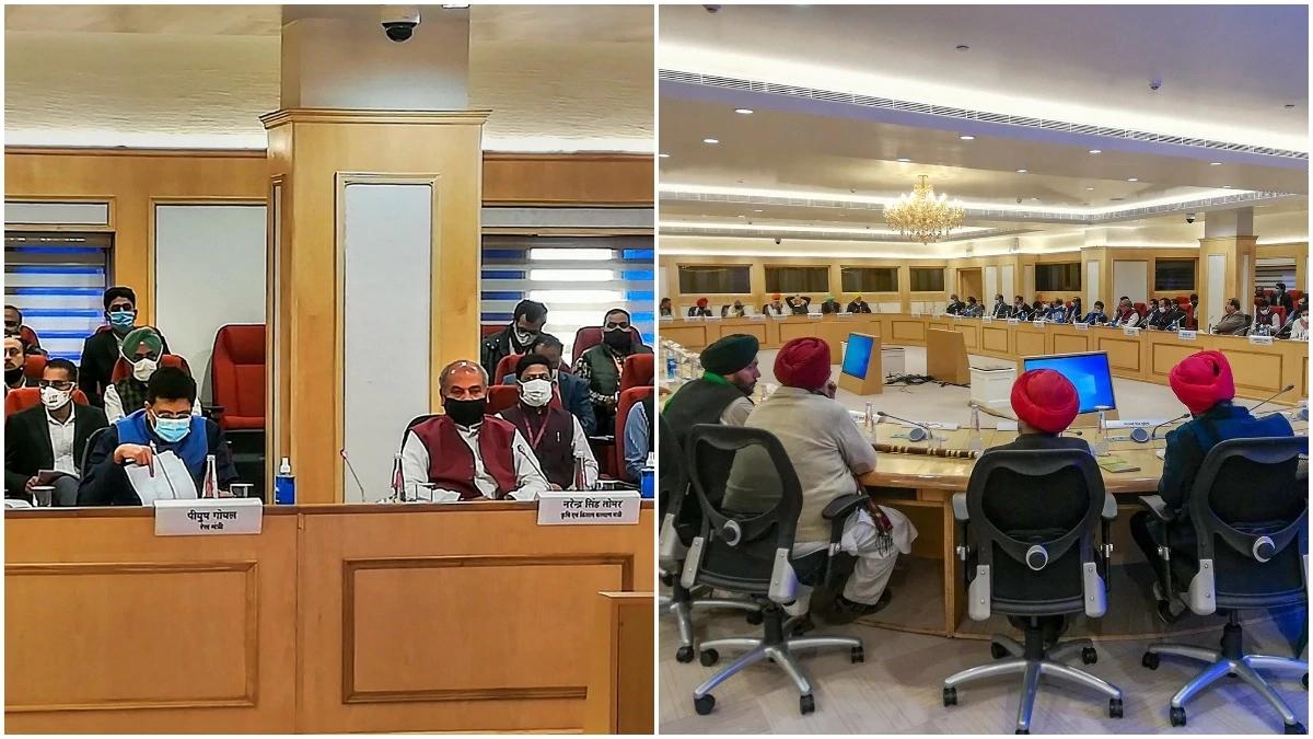 किसानों की सरकार से बातचीत (फोटो: PTI)