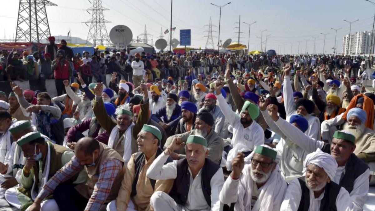 गाजीपुर बॉर्डर पर किसानों का प्रदर्शन (फोटो- पीटीआई)